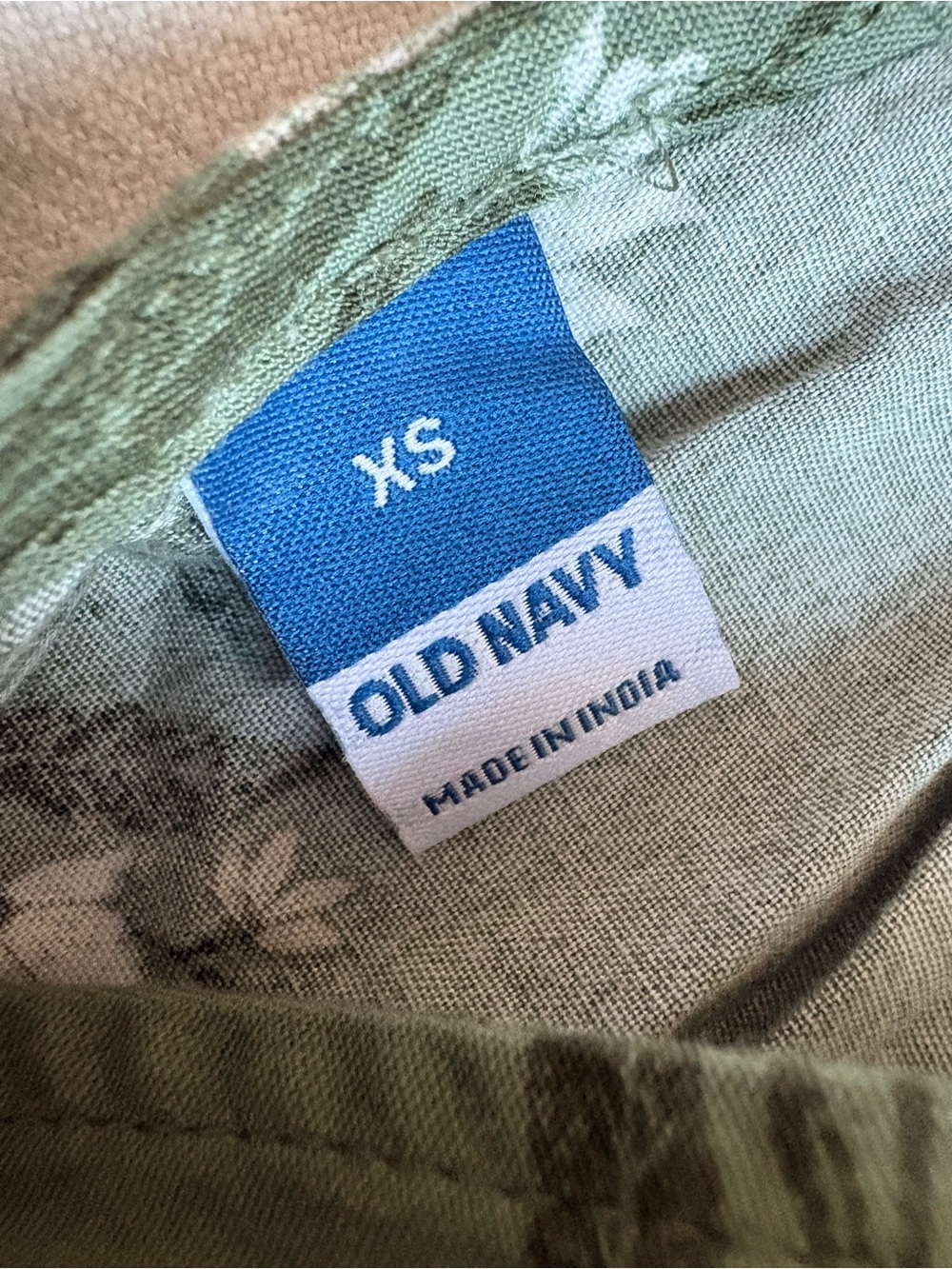 Old Navy Sage Green Floral Midi Dress - Picture 5 of 5